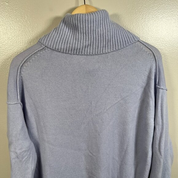 Athleta Bayshore Wool Cashmere Turtleneck Sweater Tunic Size Small Peri Purple - Picture 7 of 10